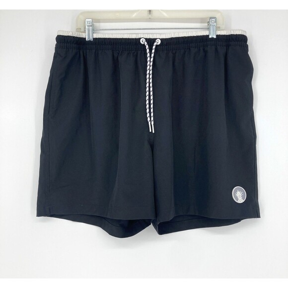 Chubbies Swim Trunks Mens XXL Black Swim Shorts 5.5 inch Mesh Brief Drawstring - Picture 1 of 8